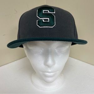 New Era Fitted Michigan State Spartans Wide Brim Hat Size 7 1/8